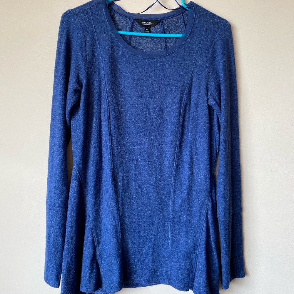 Blue soft long sleeve shirt